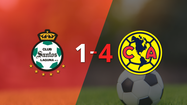 Club América goleó 4-1 a Santos Laguna con doblete de Alejandro Zendejas