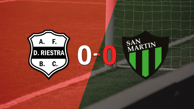 Dep. Riestra y San Martín (SJ) igualaron sin goles en el marcador