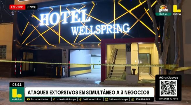 Sujetos detonan explosivos en hoteles de Lince | VIDEO