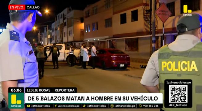 Hombre es asesinado a balazos dentro de su auto en el Callao