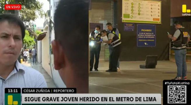 Hermano de joven baleado en estación del Metro de Lima: «Su estado es crítico»