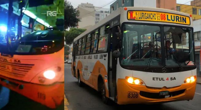 Chorrillos: Delincuentes disparan contra chofer de bus en plena ruta