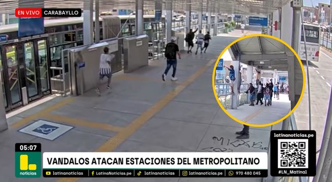 Barristas con camiseta de Alianza Lima causaron destrozos en estación del Metropolitano [VIDEO]