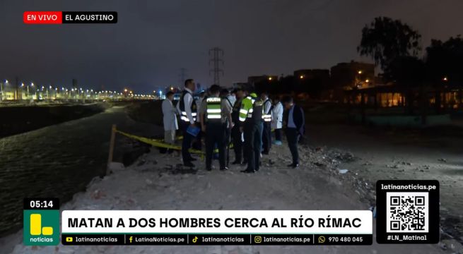 Matan a balazos a dos personas cerca al río Rímac: Policía vio el segundo asesinato