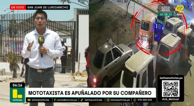 Mototaxista termina en UCI tras ser apuñalado frente a su hijo en SJL | VIDEO