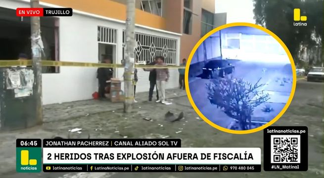 Trujillo: cámara capta explosión frente a sede del Ministerio Público | VIDEO