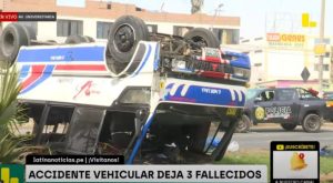 Volcadura de cúster en SMP deja tres muertos, entre ellos una bebé