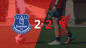 Con un empate agónico 2-2 terminó el Derbi de Merseyside entre Everton y Liverpool