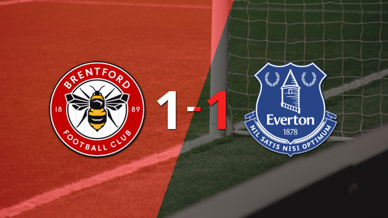 Reparto de puntos en el empate a uno entre Brentford y Everton