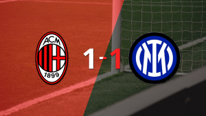 Con un agónico gol, Inter y Milan empataron 1 en el «Derby della Madonnina» en el estadio San Siro