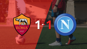 Con un gol agónico, Roma y Napoli empataron 1 a 1 en el «Derby Del Sole»