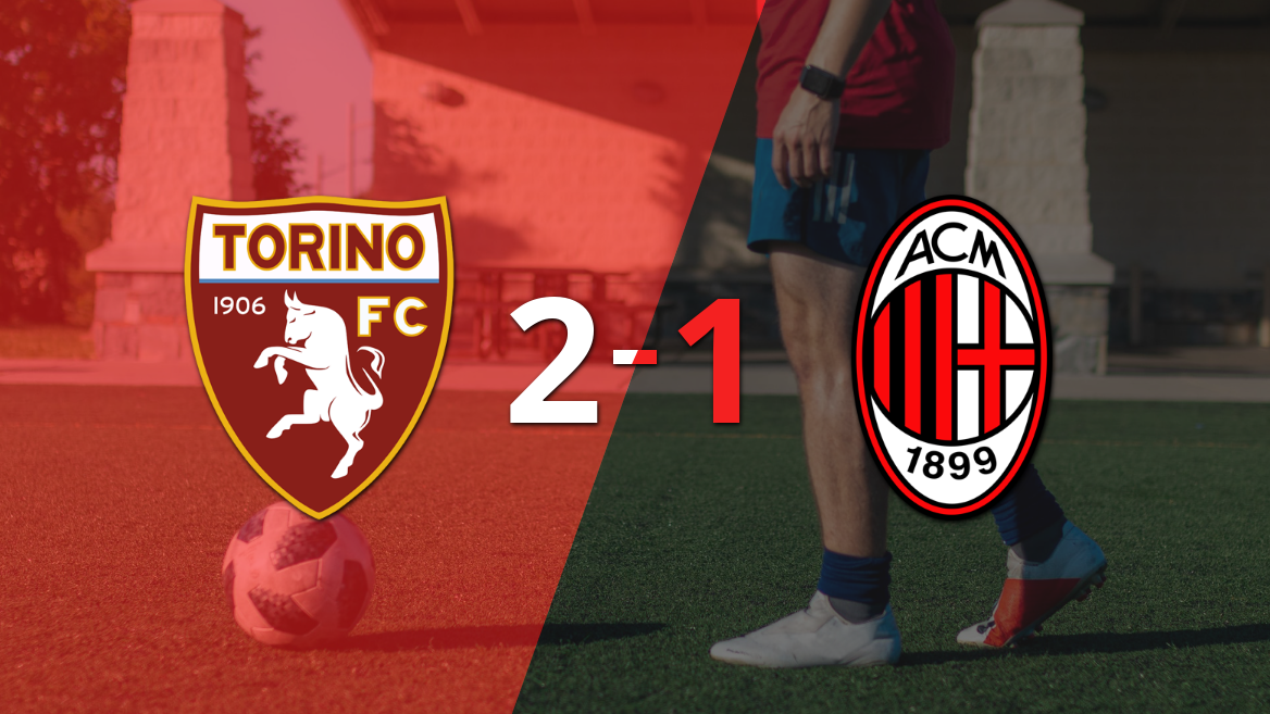 Con la mínima diferencia, Torino venció a Milan por 2 a 1