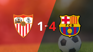 Barcelona no tuvo piedad y goleó 4 a 1 a Sevilla