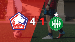 Lille dio vuelta el marcador con una goleada 4-1 a Saint Etienne