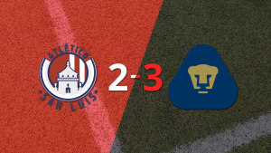 Pumas UNAM gana 3-2 a Atl. de San Luis con doblete de Ignacio Pussetto