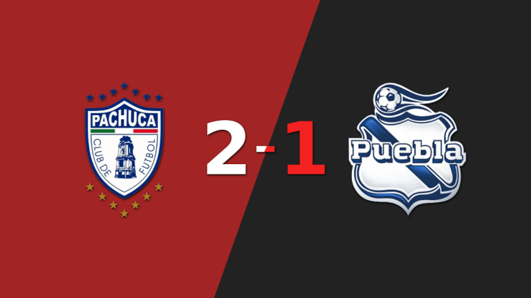 Pachuca se impone con remontada 2-1 sobre Puebla