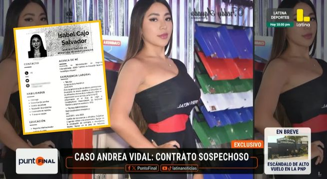 Caso Andrea Vidal: extrabajadora del Congreso habría presentado información falsa en su CV