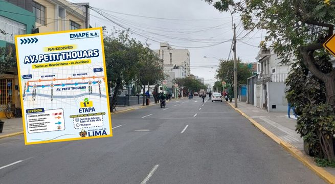 Av. Petit Thouars será cerrada por obras: este es el plan de desvíos [FOTO]