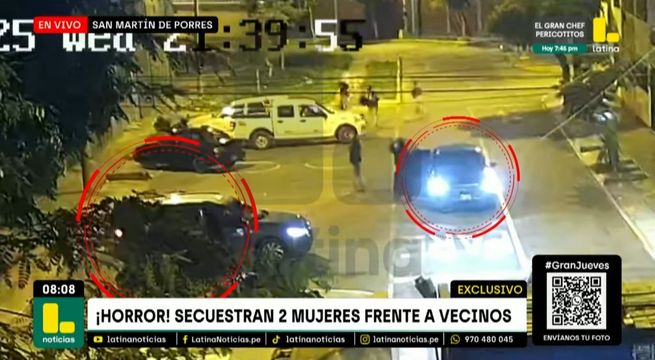 Secuestran a dos mujeres frente a vecinos en San Martín de Porres | VIDEO