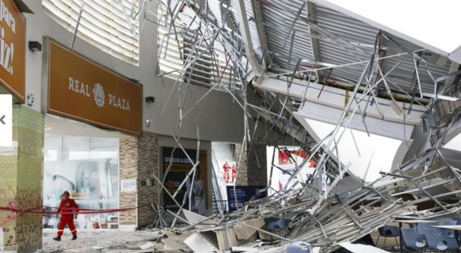 Real Plaza Trujillo: video muestra el momento exacto en el que colapsó techo de centro comercial