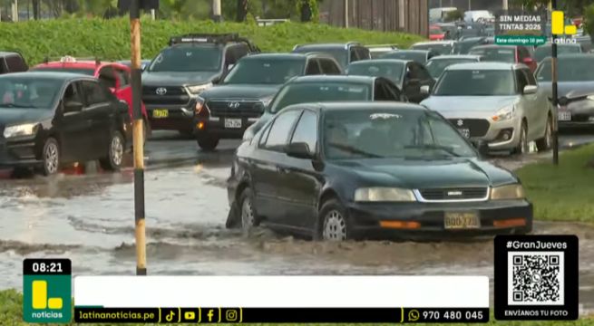 Costa Verde: aniego a la altura de playa Los Delfines genera gran caos vehicular