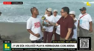 Chorrillos: bañistas celebran que playa La Herradura vuelve a tener arena