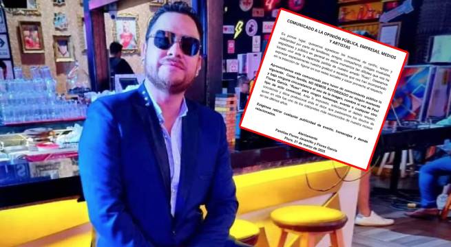 Familia de Paul Flores ‘Russo’ exige que no se use imagen del cantante en ningún tipo de evento