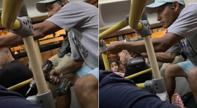 Pasajero destornilla estructuras de bus del Metropolitano «por comodidad» [Video]