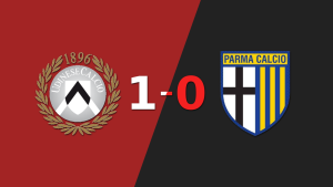 A Udinese le alcanzó con un gol de penal para derrotar a Parma en el estadio Stadio Friuli