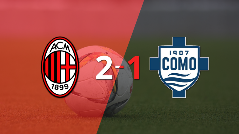 Milan logró dar vuelta el marcador y vencer 2-1 a Como 1907