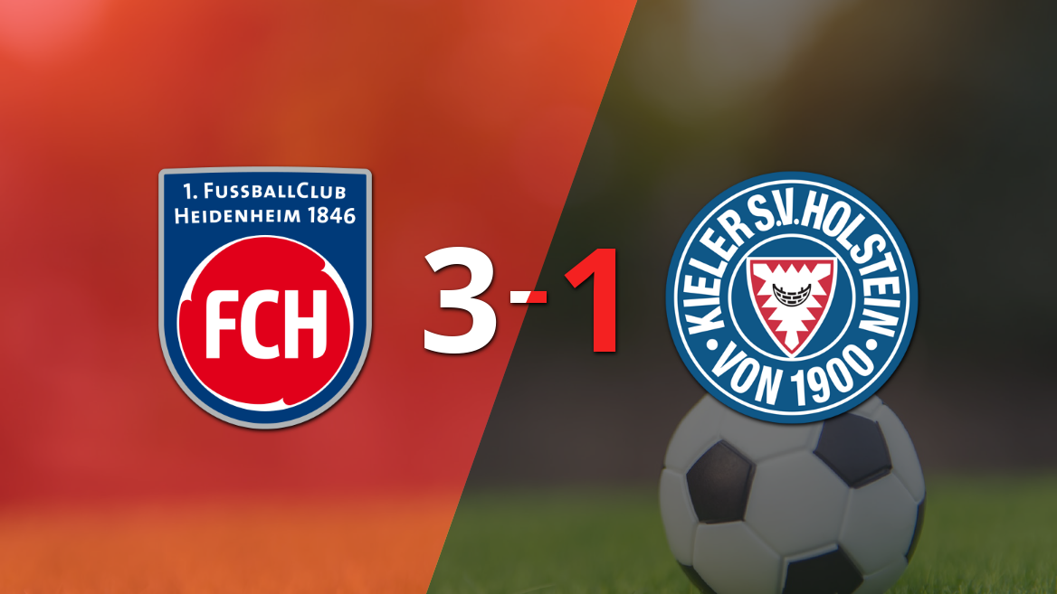 Gran victoria de Heidenheim sobre Holstein Kiel por 3-1