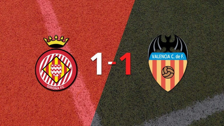 Girona y Valencia se repartieron los puntos en un 1 a 1