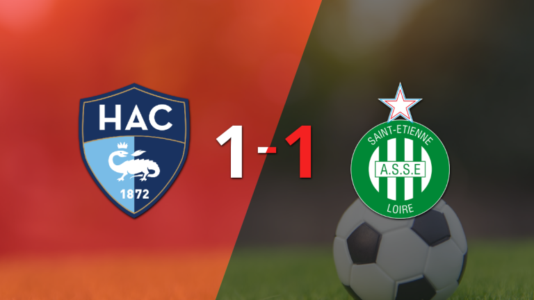 Le Havre AC no pudo en casa ante Saint Etienne y empataron 1-1