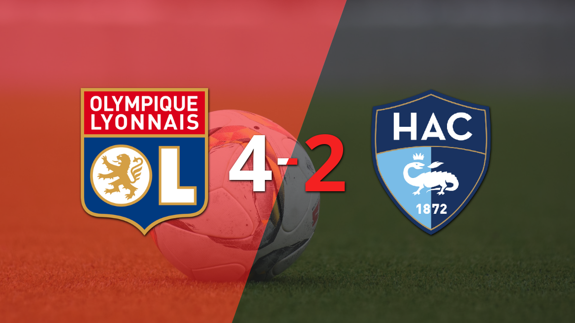 Olympique Lyon arrolla a Le Havre AC con una contundente victoria por 4-2