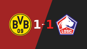 Borussia Dortmund empató con Lille y todo se define a la vuelta