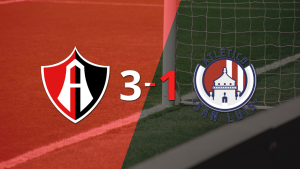 Atlas se impone con remontada 3-1 sobre Atl. de San Luis