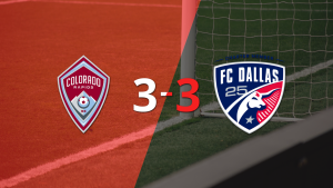 Doblete de Rafael Navarro en el empate a 3 entre Colorado Rapids y FC Dallas