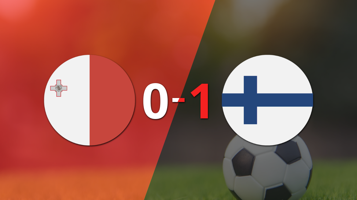 Finlandia ganó por 1-0 a Malta con el gol de Oliver Antman