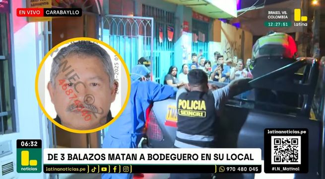 Adulto mayor de 70 años muere tras recibir tres disparos en su bodega