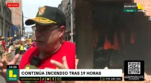 Incendio en el Centro de Lima: Brigadier de los bomberos asegura que siniestro continuará hasta por 48 horas