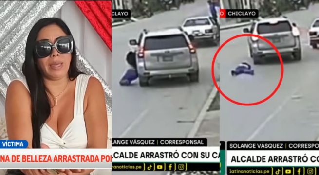 Expareja de alcalde de Pimentel que fue arrastrada en su camioneta da su versión