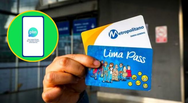 Tarjetas del Metropolitano y Corredores podrán ser recargadas por Plin de Interbank