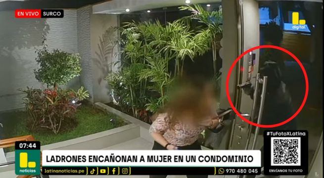 Surco: Delincuentes encañonan a mujer en la puerta de su casa [VIDEO]