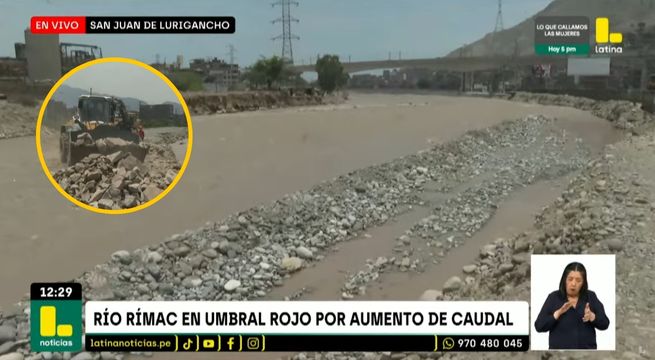 Río Rímac aumenta su caudal y podría desbordarse en varios puntos de Lima [VIDEO]