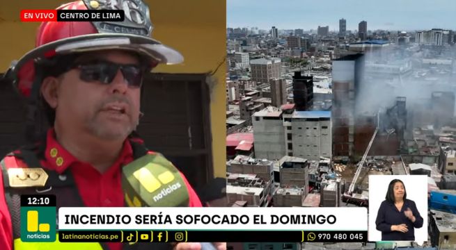 Comandante de los bomberos señala que incendio en Barrios Altos podría controlarse al 100% el domingo