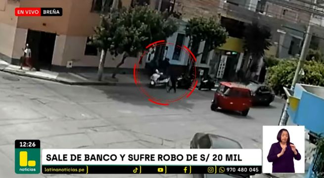 Emprendedora sale de banco y le roban 20 mil soles: víctima cree que fue un soplo [VIDEO]