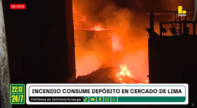 Incendio en el Centro de Lima pasa a código 5 y ahora consume una quinta [VIDEO]