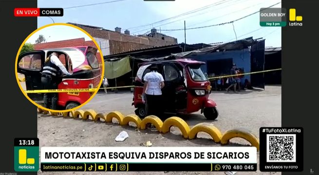 Comas: Mototaxista se salva de morir al esquivar balas por parte de sicarios [VIDEO]