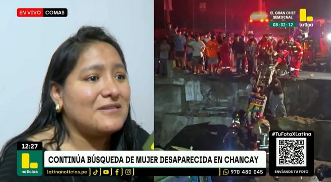 Familiares de mujer desaparecida tras colapso de puente en Chancay denuncian falta de apoyo