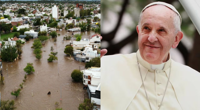 El Papa Francisco expresa su cercanía a afectados por inundaciones en Bahía Blanca